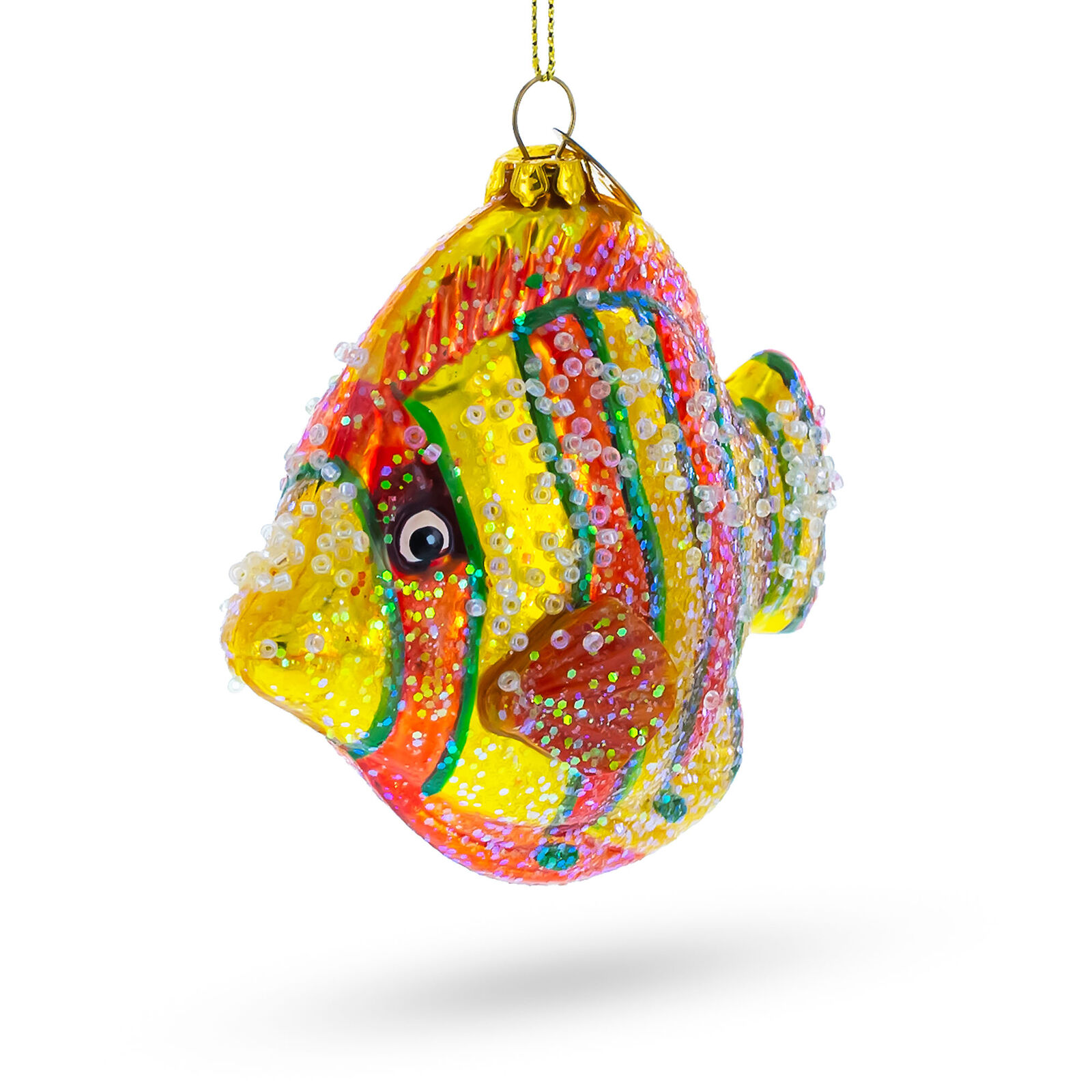 Great Choice Products Colorful Aquarium Fish Scene - Dazzling Blown Glass Christmas Ornament