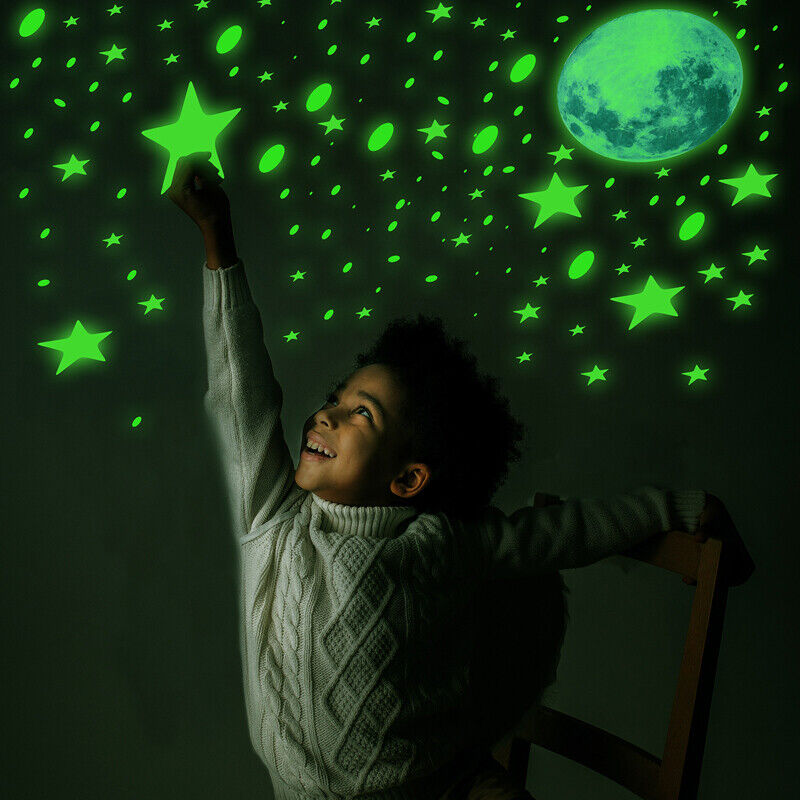 Great Choice Products 435Pcs Glow In The Dark Stars Fun Ceiling Wall Art  Luminous Space Stickers New
