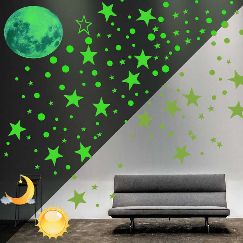 Great Choice Products 435 Glow Stars And 1 Moon In The Dark Star Plastic  Stickers Ceiling Wall Bedroom