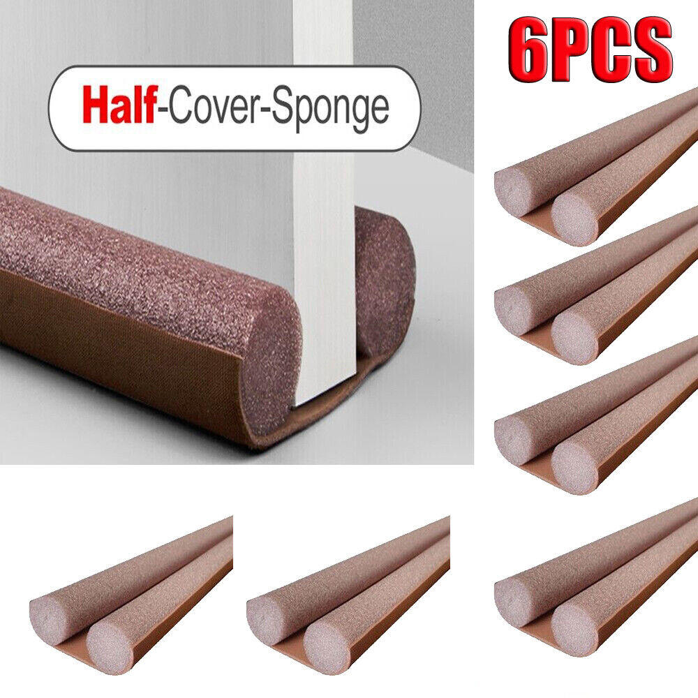Great Choice Products 6Pcs Under Door Bottom Seal Strip Stopper Door Draft Stopper Soundproof Strip