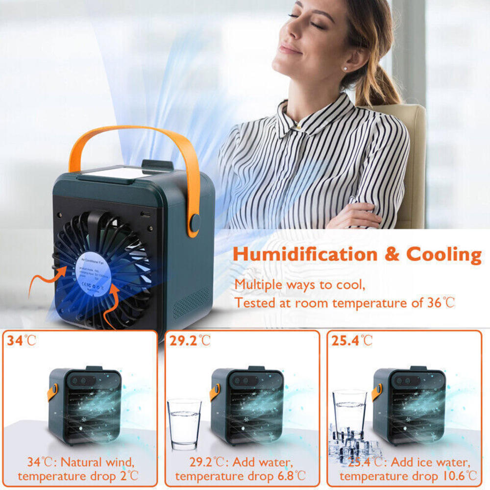 Great Choice Products Mini Aire Acondicionado Portátil, Enfriador Personal De Ca, Ventilador De Refrig