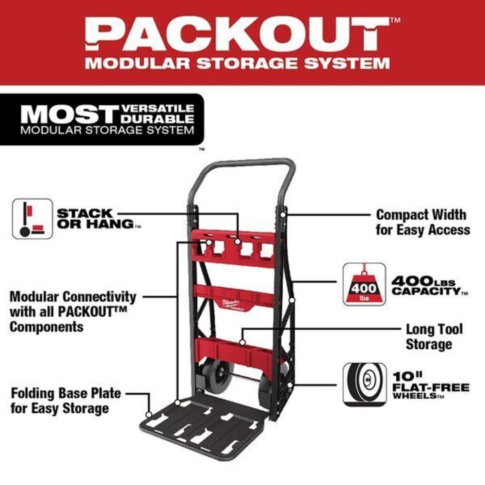 Milwaukee Tool 48-22-8415 Packout 2-Wheel Cart / Hand Truck