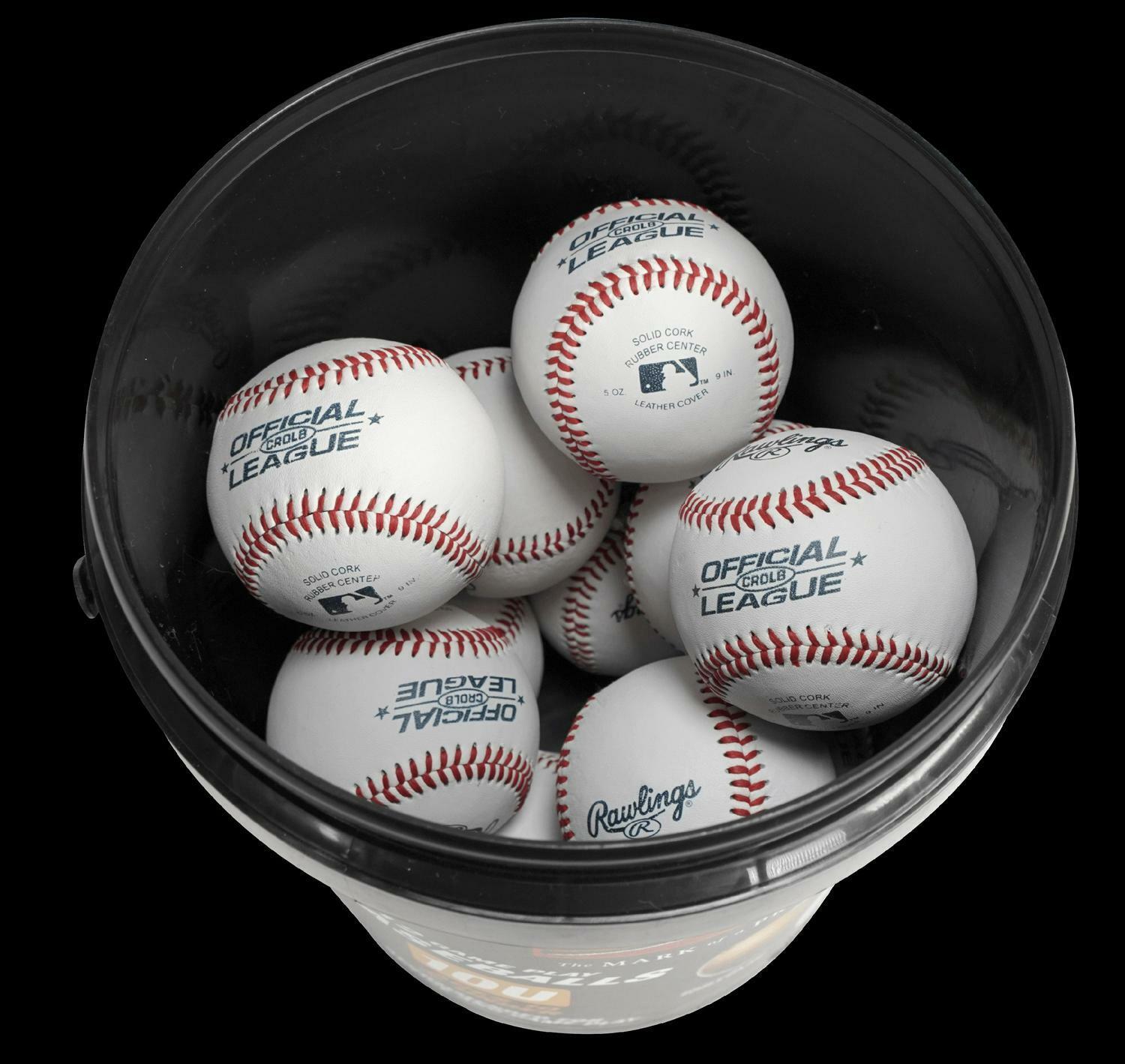 Great Choice Products (12 Pack) Rawlings Bucket Of 10U Official League Crolb Practice Youth Baseballs