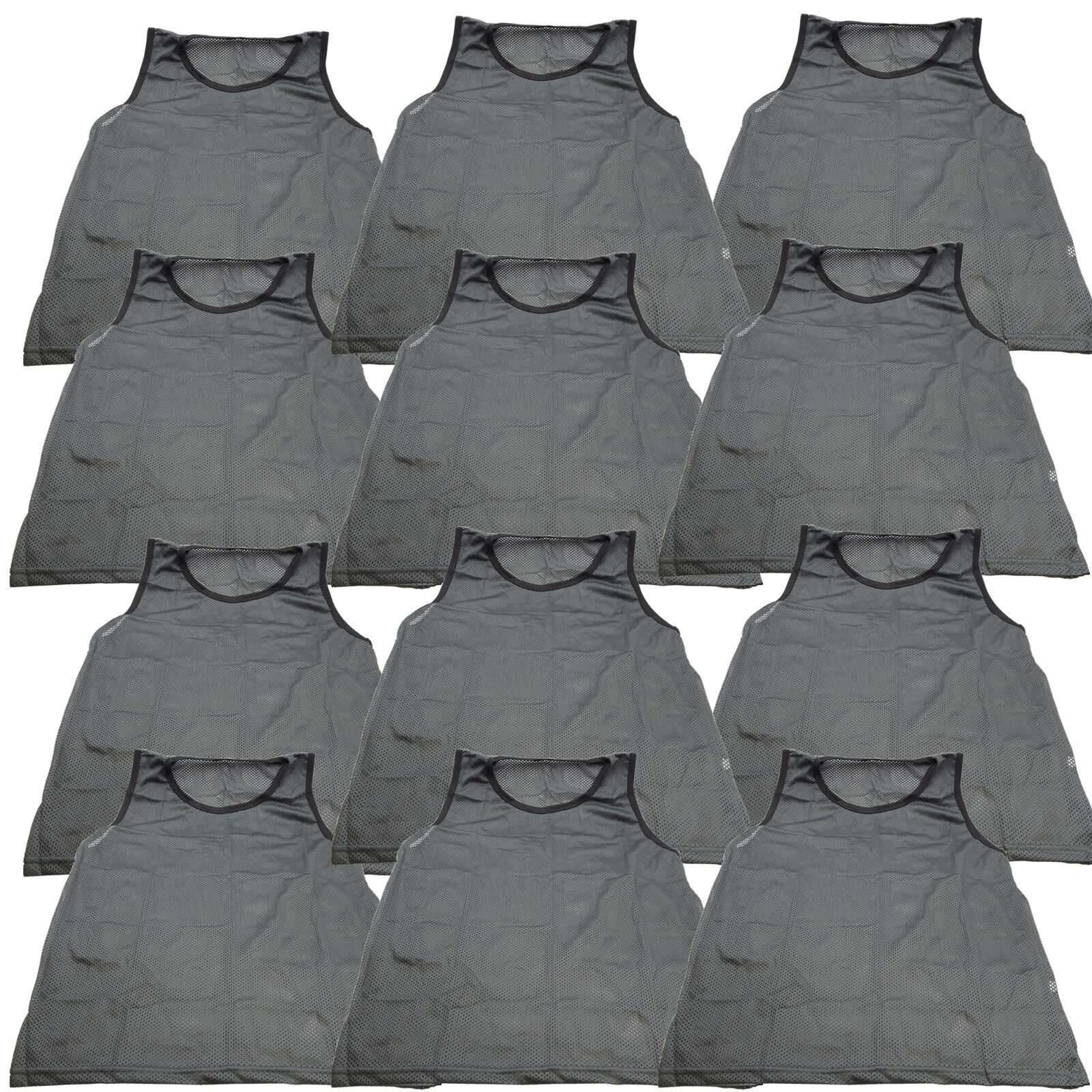 Great Choice Products 12 Scrimmage Training Pinnies Football Adult Gray Grey New