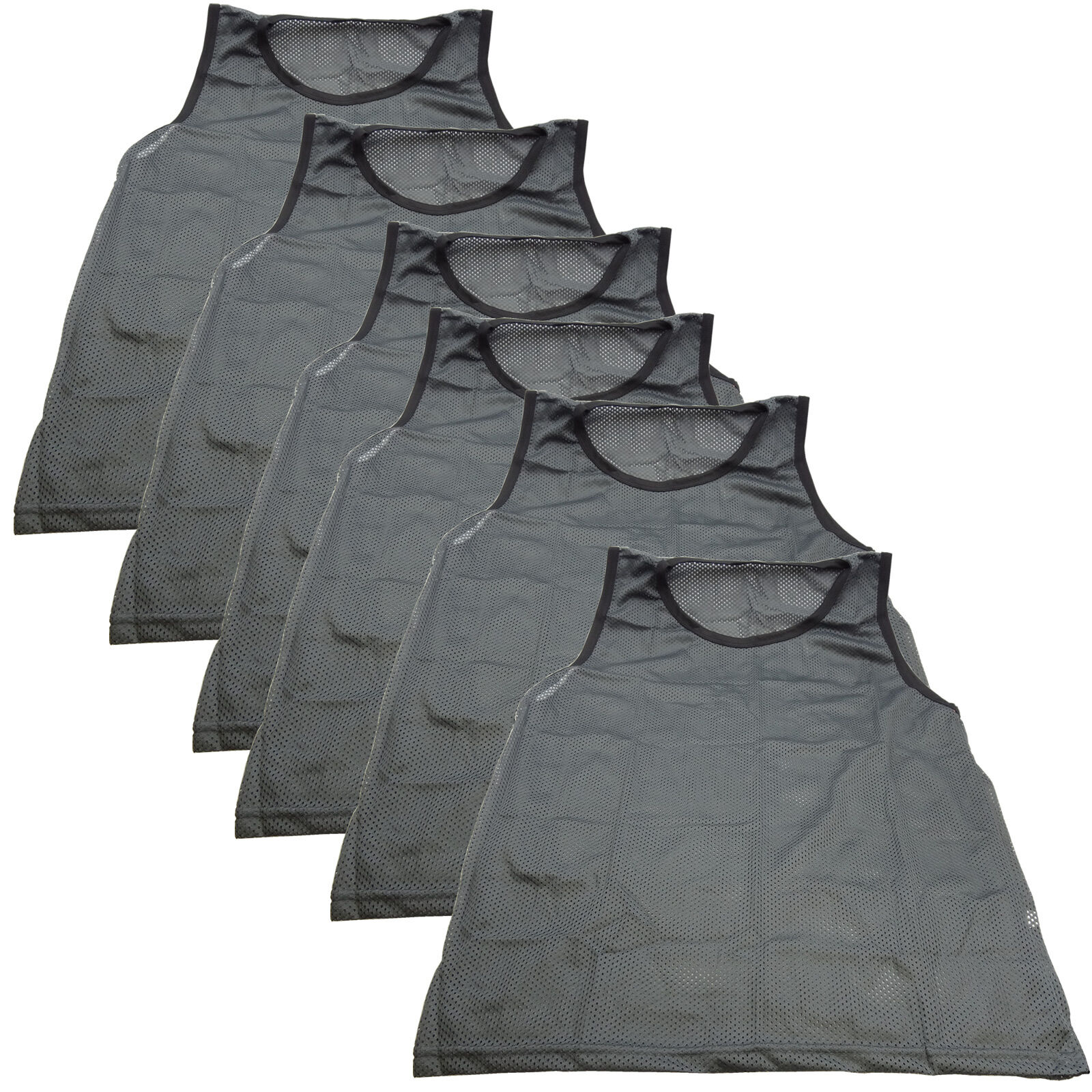 Great Choice Products Set Of 6 Grey Youth Scrimmage Vests -Pinnies Soccer , Softball Us Ship!
