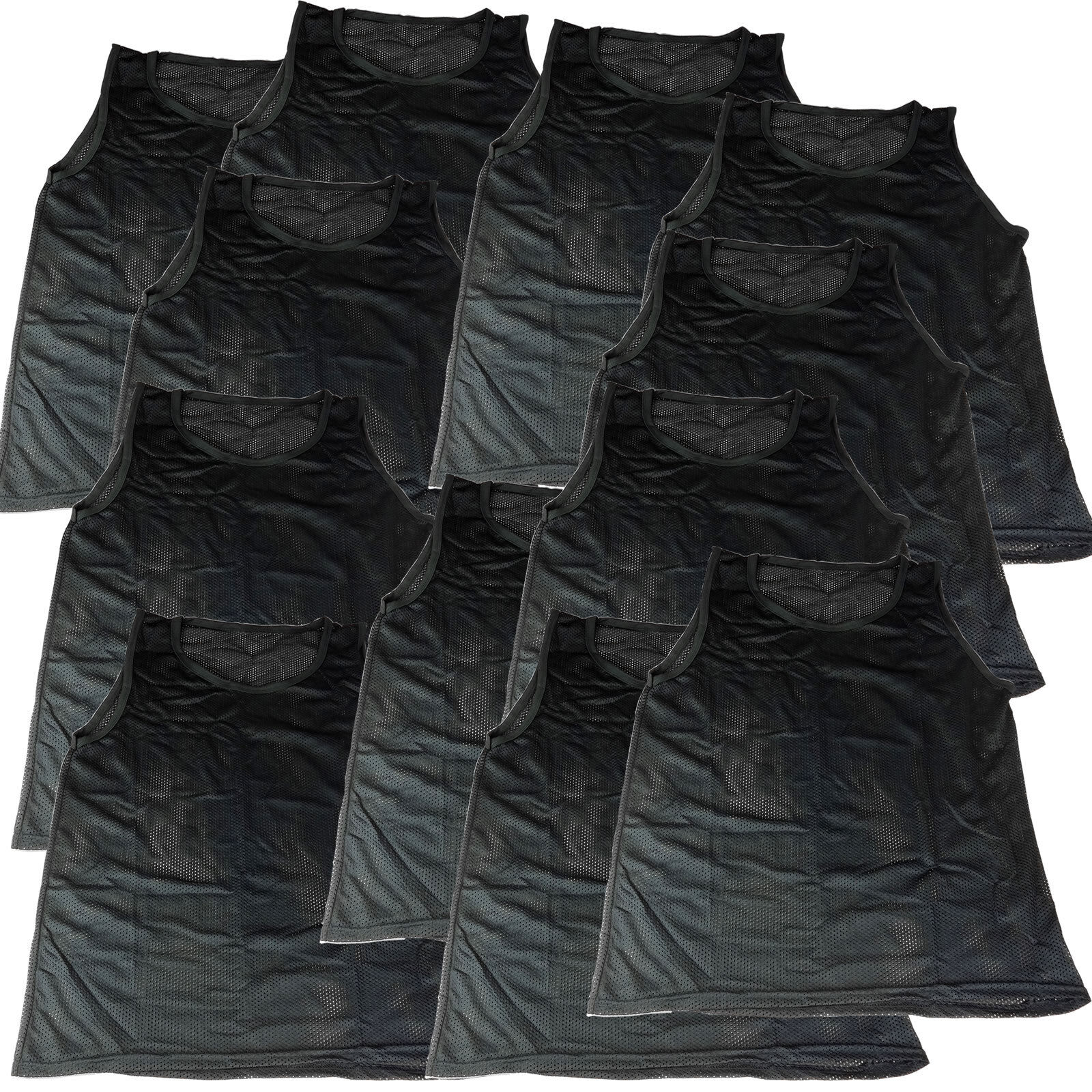 Great Choice Products (12) Black Scrimmage Vests Pinnies Soccer, Softball, Track & Field Youth