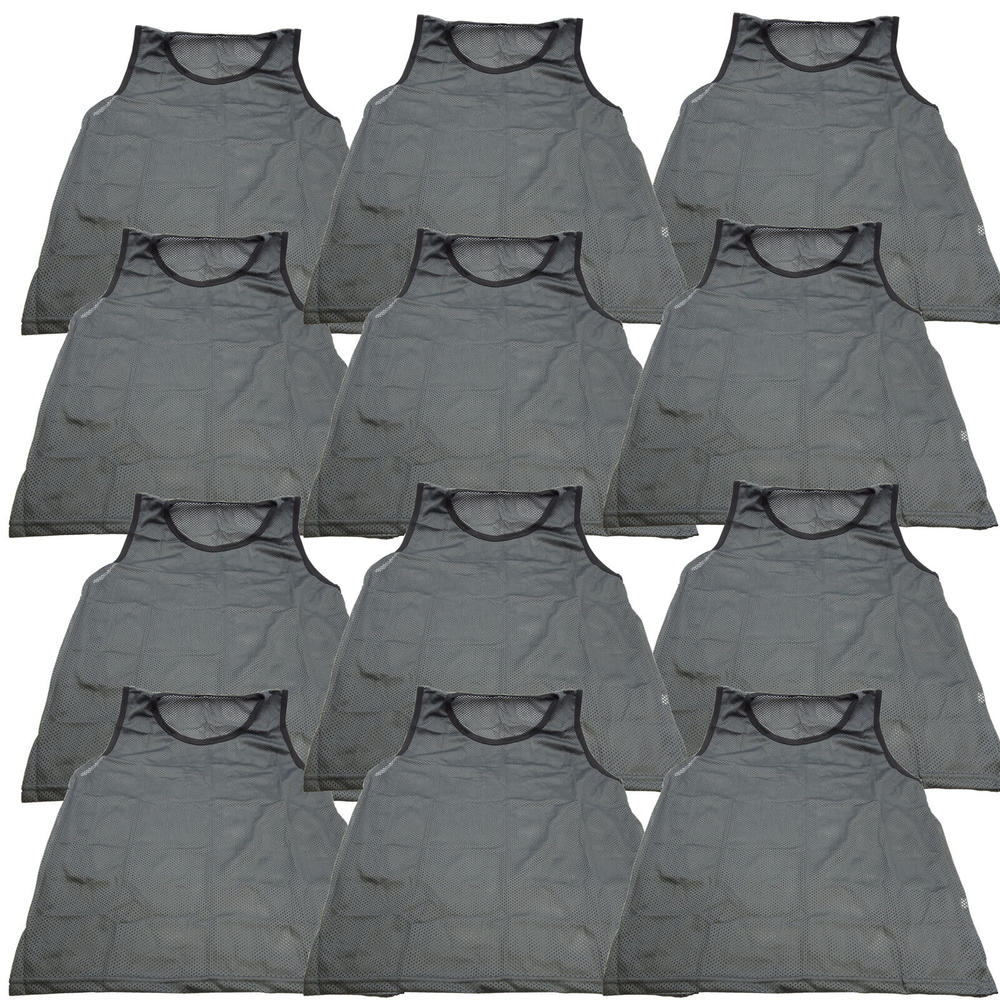 Great Choice Products 12 Gray Grey Scrimmage Vests Training Pinnies Soccer Softball Youth New!