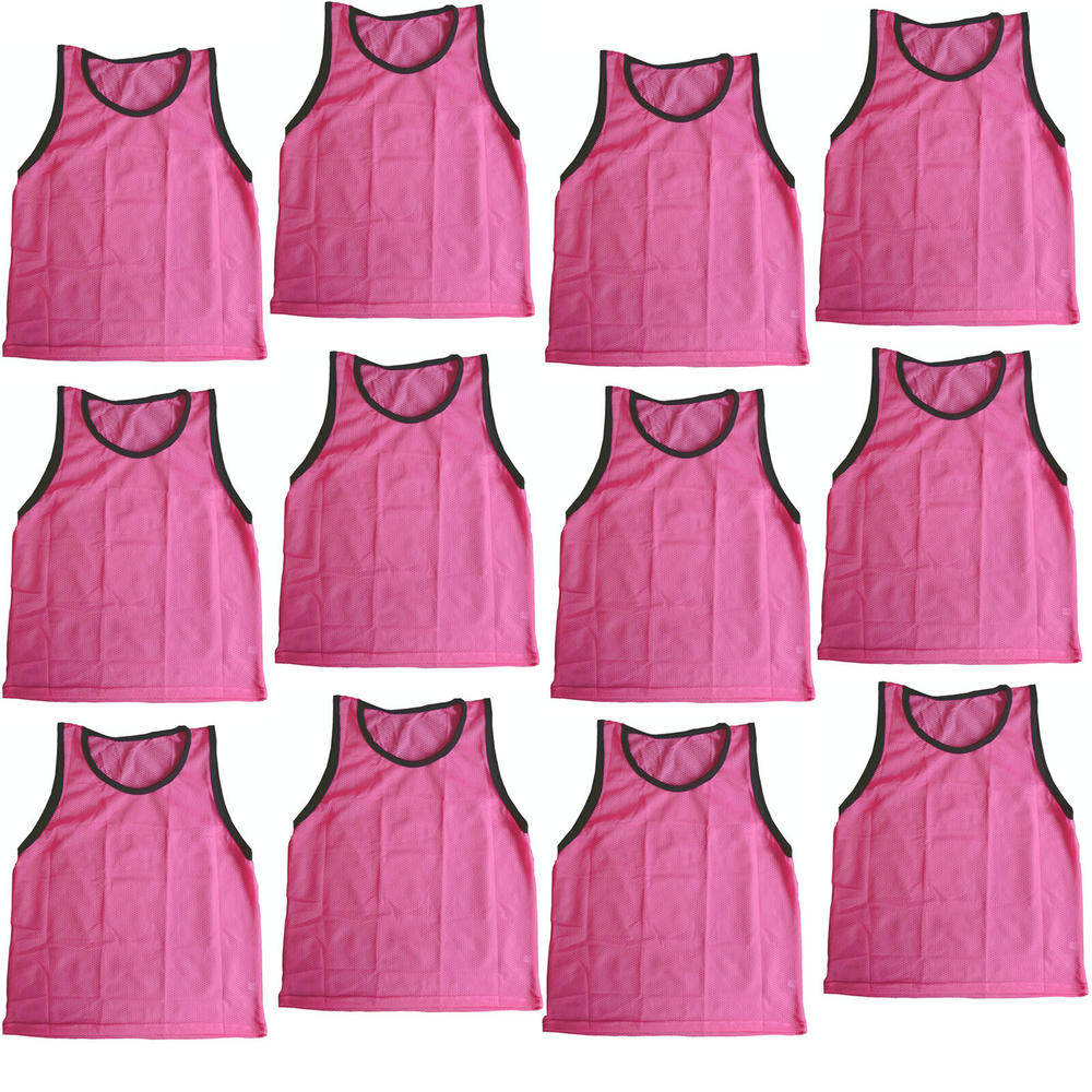 Great Choice Products 12 Girls Pink Scrimmage Vests Training Pinnies Soccer Softball Size Youth - New!