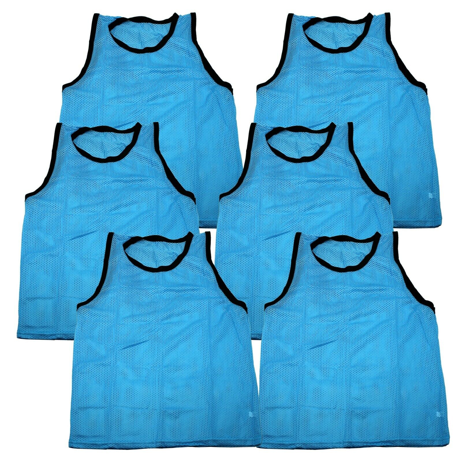 Great Choice Products Set Of 6 Light Blue Youth Scrimmage Vests -Pinnies Soccer , Softball Us Ship!