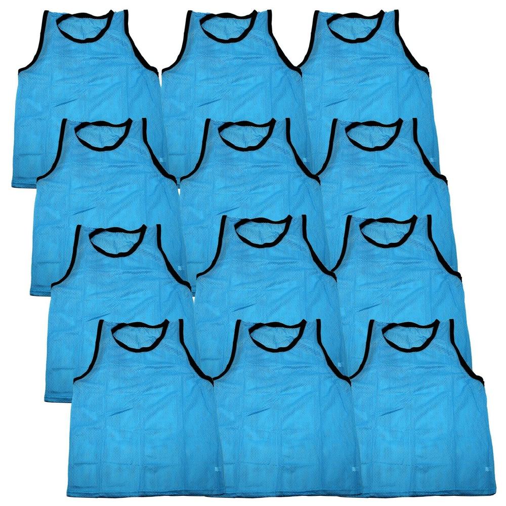 Great Choice Products (12) Light Blue Scrimmage Vests Pinnies Soccer, Softball, Track & Field Youth