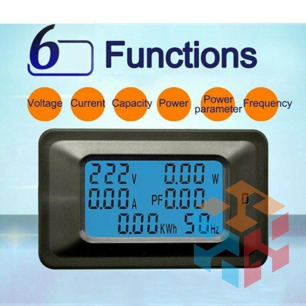 Great Choice Products 100A Ac Lcd Digital Volt Watt Power Voltage Meter Monitor Kwh Voltmeter Ammeter