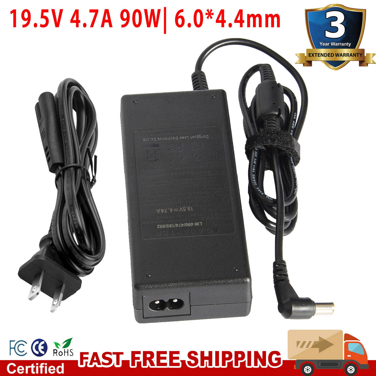 Great Choice Products Ac Adapter Charger Power For Sony Vaio Vpcf115Fm/B Vgp-Ac19V31 Vgp-Ac19V33