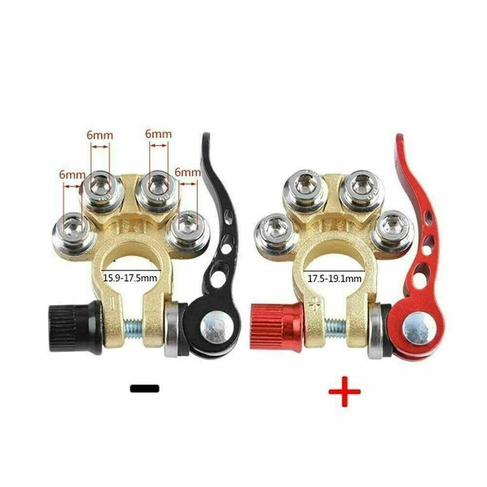 Great Choice Products 2Pcs Car Battery Terminals Connector Clamp Quick Release Adjust Disconnect Tool