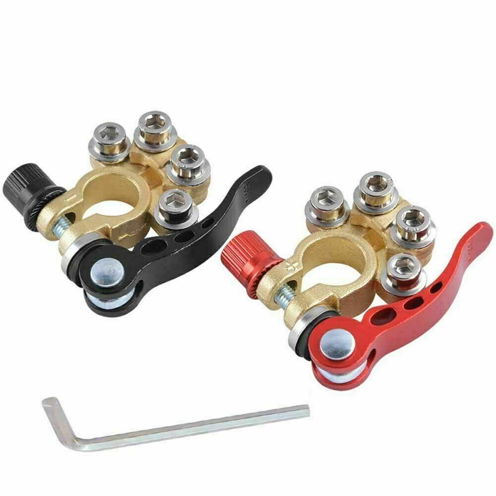 Great Choice Products 2Pcs Car Battery Terminals Connector Clamp Quick Release Adjust Disconnect Tool