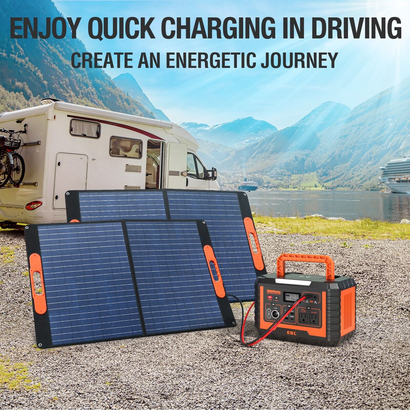 Great Choice Products 1000W Portable Power Station Lithium Battery Backup Solar Generator
