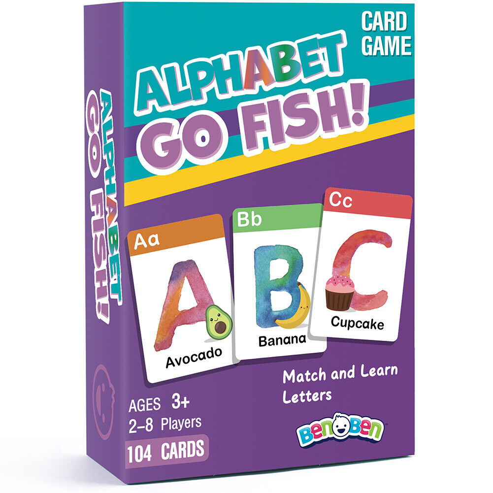 Great Choice Products Kids Card Games Abc Go Fish Flash Cards Children Early Education Learning Toy