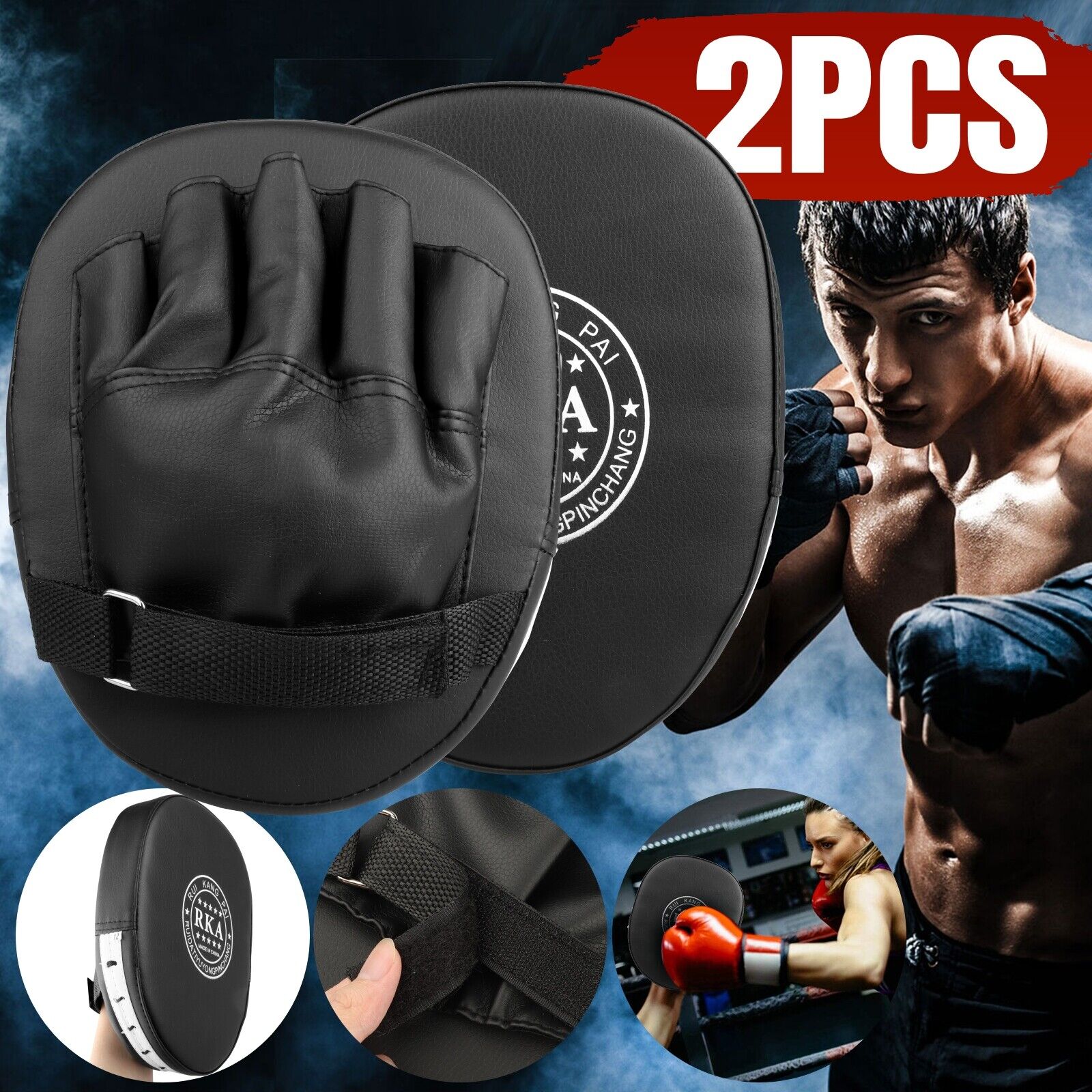 Great Choice Products 2Pcs Mma Boxing Punching Mitts Sparring Gloves Kick Target Focus Training Pads