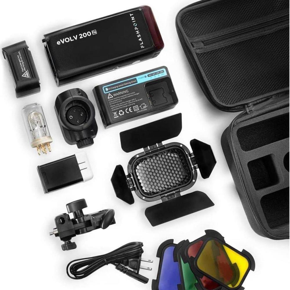 Flashpoint eVOLV 200 TTL Pocket Flash Dual Head Pro Kit - Adorama Exclusive Kit