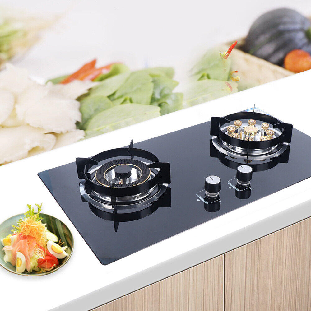 Great Choice Products 730Mm 2 Burners Natural Gas Cooktop Stove Top Built-In Stove Home Gas Cooker Us
