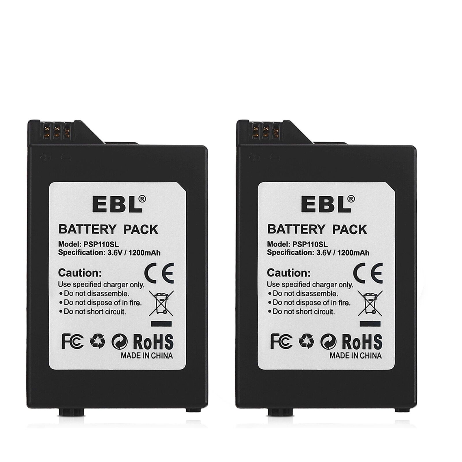 Great Choice Products 2Pcs Psp-S110 Battery For Sony Psp-2000 Psp-3000 Lite Slim 1200Mah