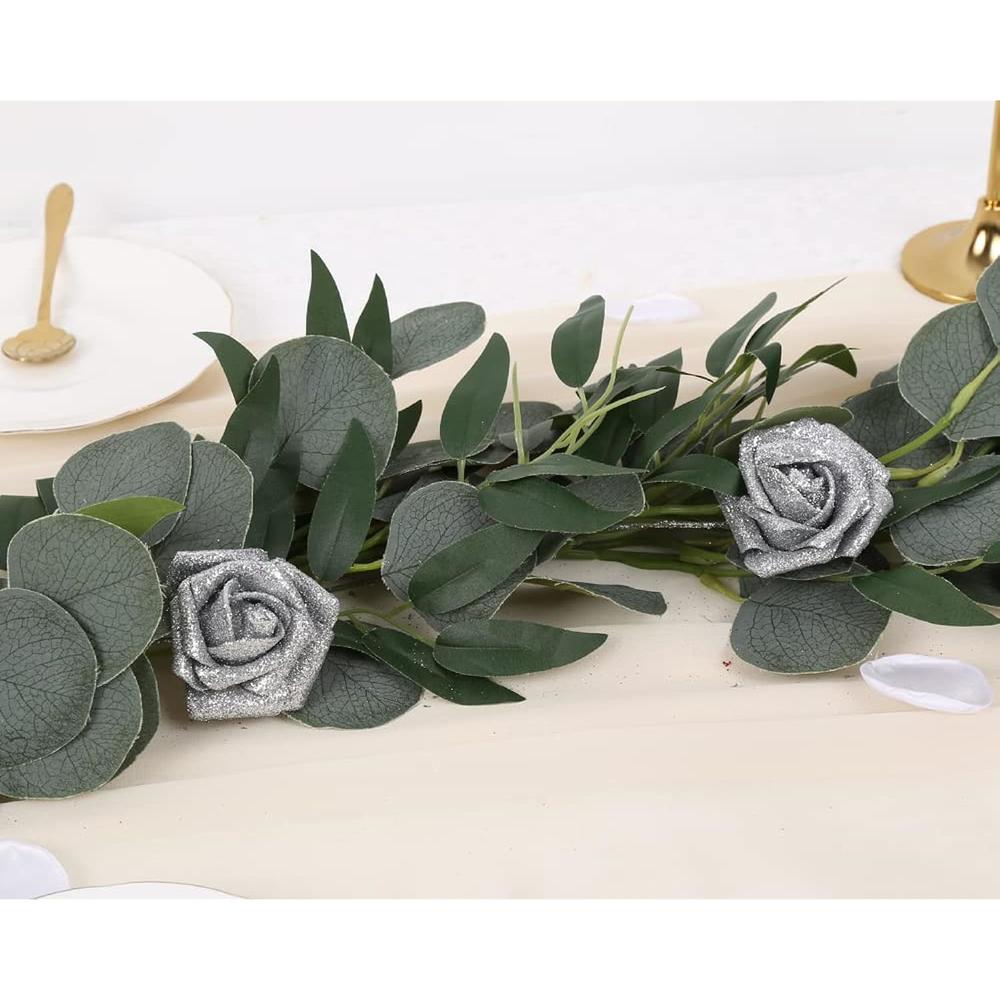 Great Choice Products Artificial Flowers, 25Pcs Foam Glitter Roses Glitter Foam Rose Foam Rose With Stem For Diy Wedding Bridal Bouquet Home Party …