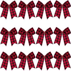 Great Choice Products 12 Pieces Christmas Plaid Bows Buffalo Thanksgiving Fall Decorative Plaid Bows For Halloween Wreaths Tree Party Indoor Outdoo…