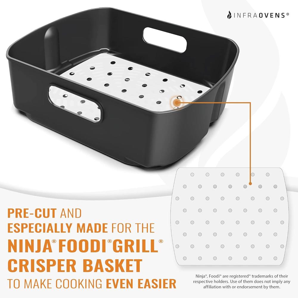 Great Choice Products Air Fryer Parchment Paper For Ninja Foodi Grill 5In1 Ag301, 4Qt Ninja Foodi Accessories, Air Fryer Accessories, 100Pcs Air Fr…