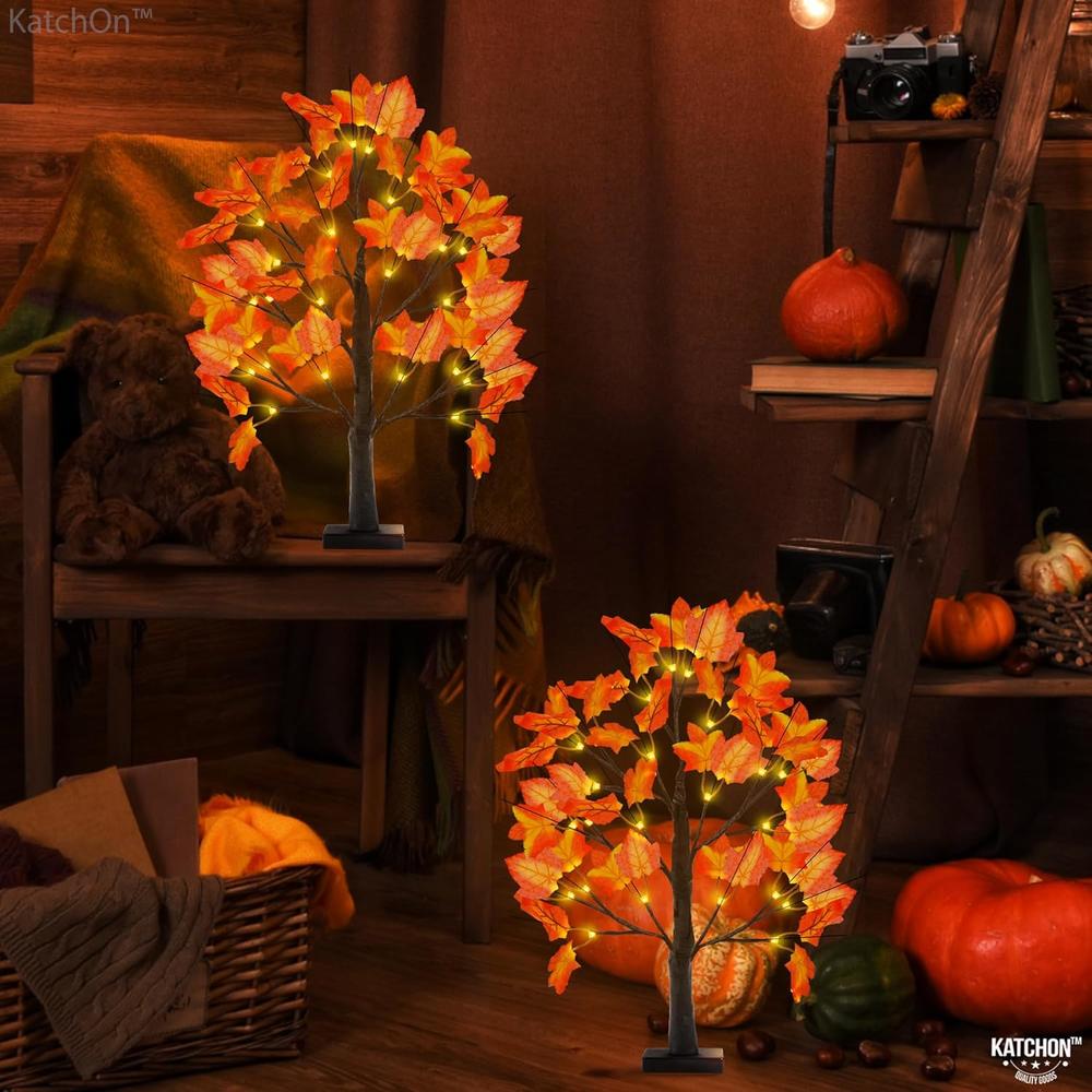 Great Choice Products Artificial Maple Trees With Lights 24 InchPack Of ...