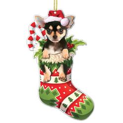 Great Choice Products Black Chihuahua Christmas Tree Ornament  Black Chihuahua Lovers Gift Idea Xmas Decoration  Cute Black Chihuahua Christmas Tre…