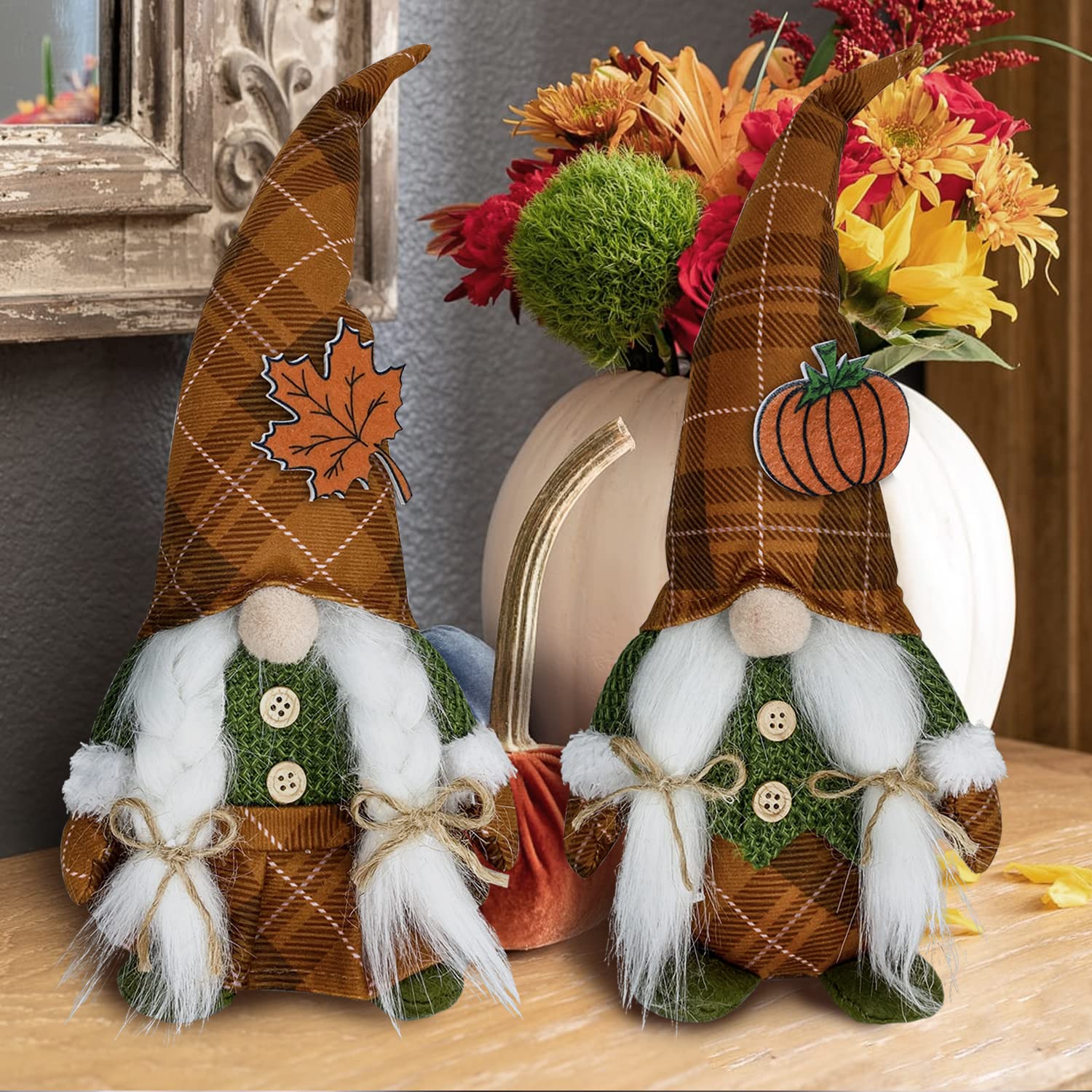 Great Choice Products Thanksgiving Decorations Gnomes Decorations For Home Clearance Seasonal Thanksgiving Gnomes Decorations For Tiered Tray Table…