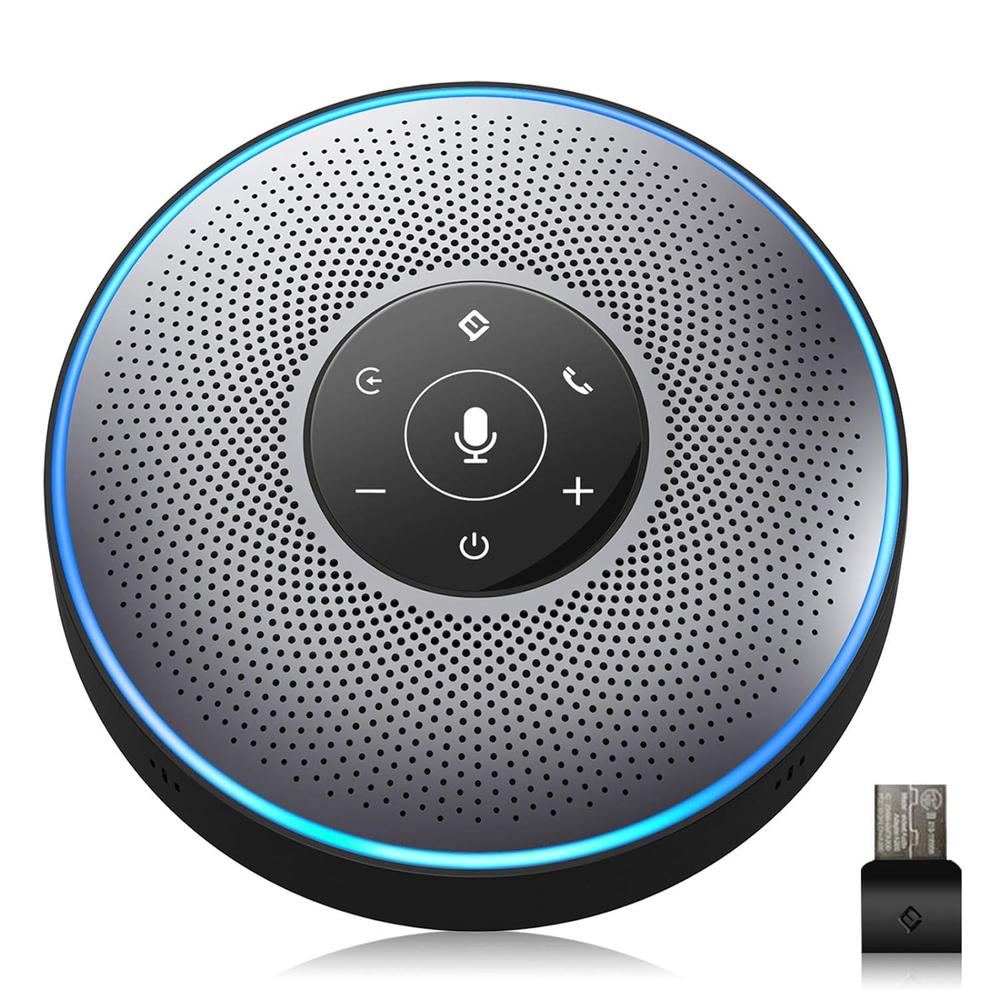 Zell Electronics Zell Bluetooth Speakerphone M2 Gray Conference Speaker, Idea For Home Office 360º Voice Pickup 4 Ai Echo & Noise Canceling Mi…