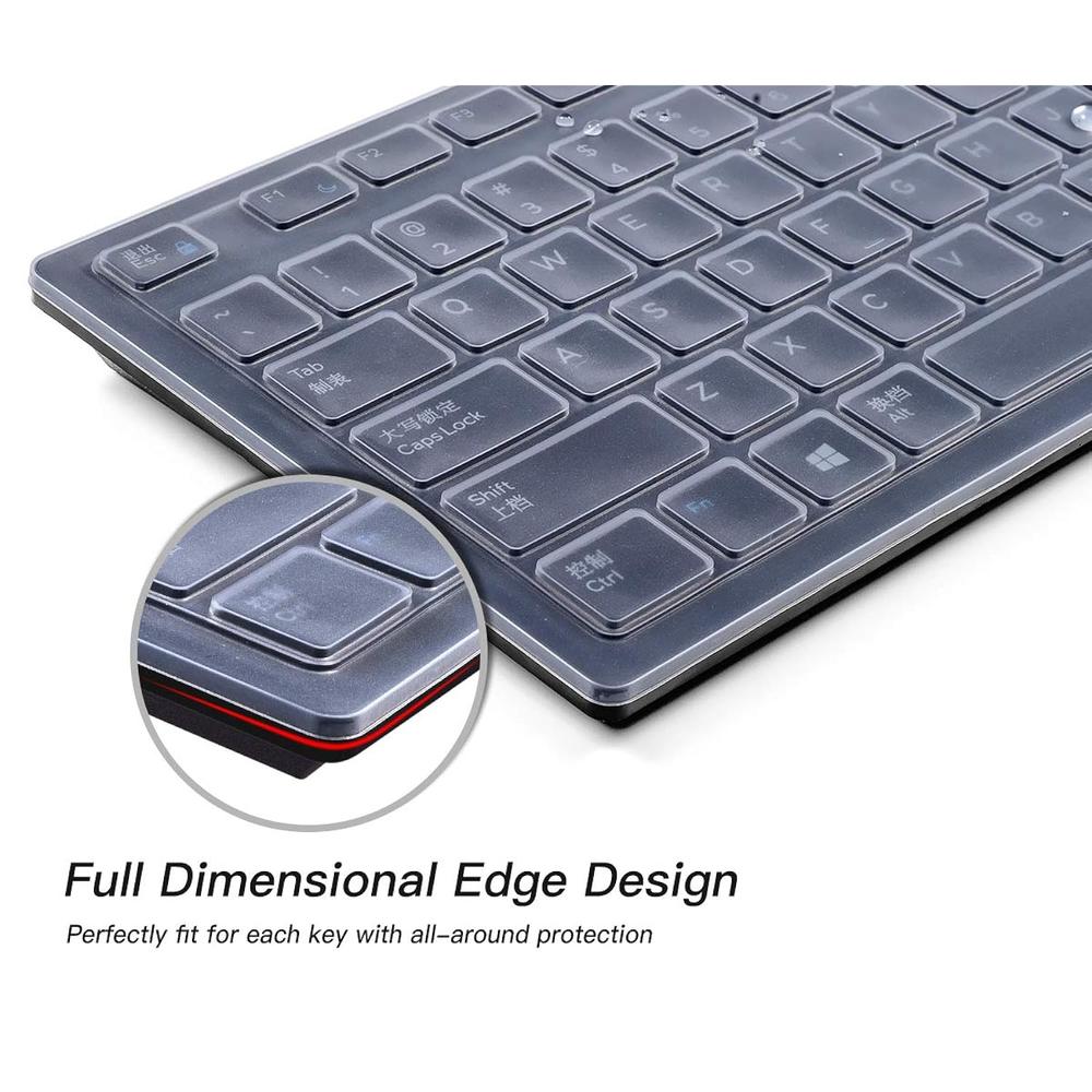 Zell Electronics Zell Keyboard Protector Skin For Dell Km636 Wireless Keyboard & Dell Kb216 Wired Keyboard & Dell Optiplex 5250 3050 3240 5460…