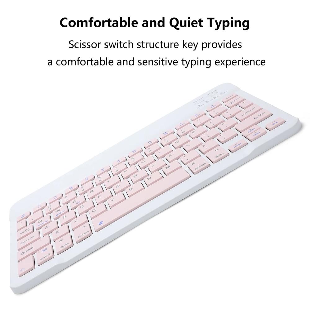 GCP Products Bluetooth Keyboard And Mouse Combo Ultra-Slim Portable Compact Wireless Mouse Keyboard Set For Android