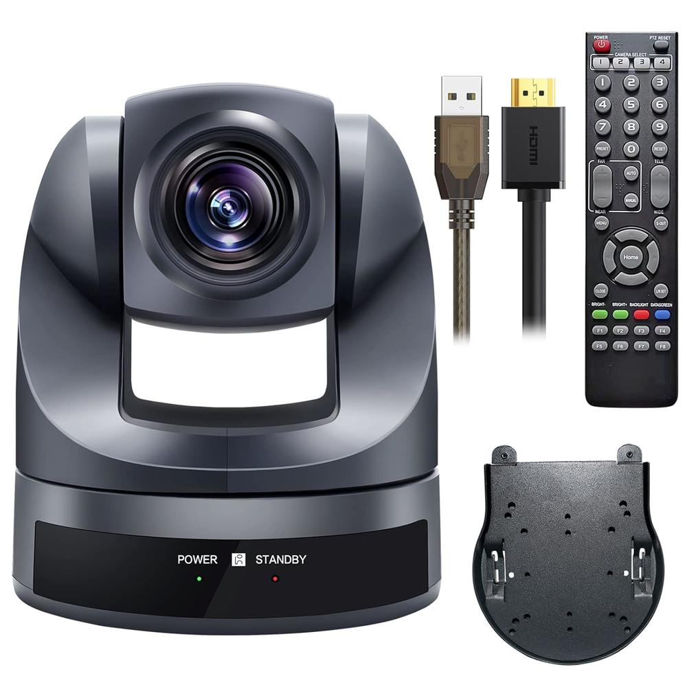 Zell Electronics Zell 20X Usb Ptz Camera Video Conference Camera Full Hd 1080P Webcam Live Streaming For Church Worship/Events Services/Educat…