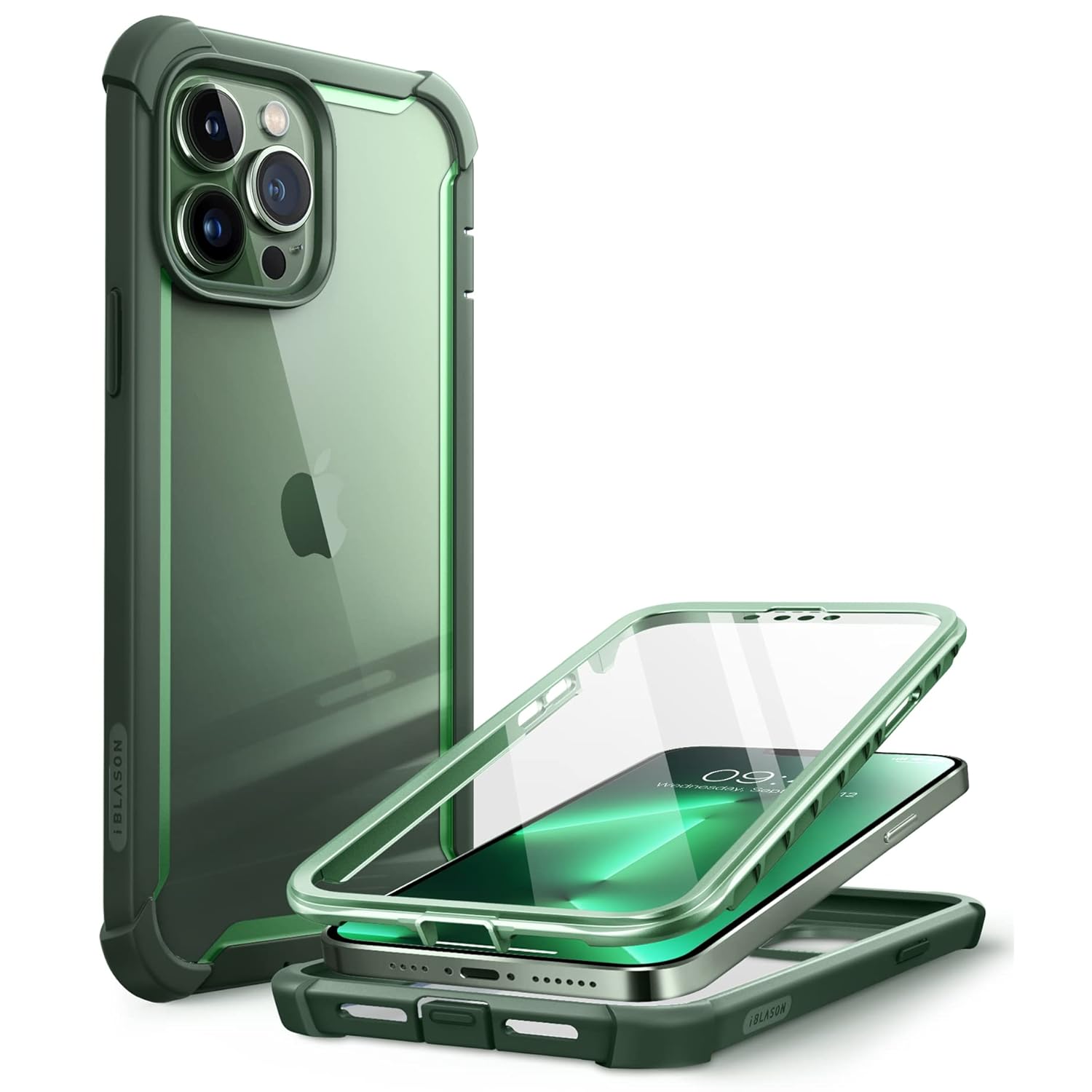Zell Electronics Zell Ares Case For Iphone 13 Pro Max 6.7 Inch (2021 Release), Dual Layer Rugged Clear Bumper Case With Built-In Screen Protec…