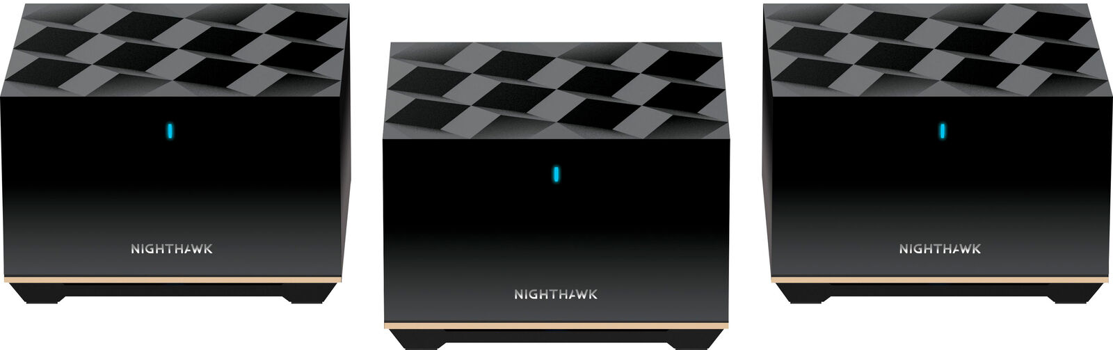 NETGEAR - Nighthawk AXE5700 Tri-Band Mesh Wi-Fi System (3-Pack) - Black