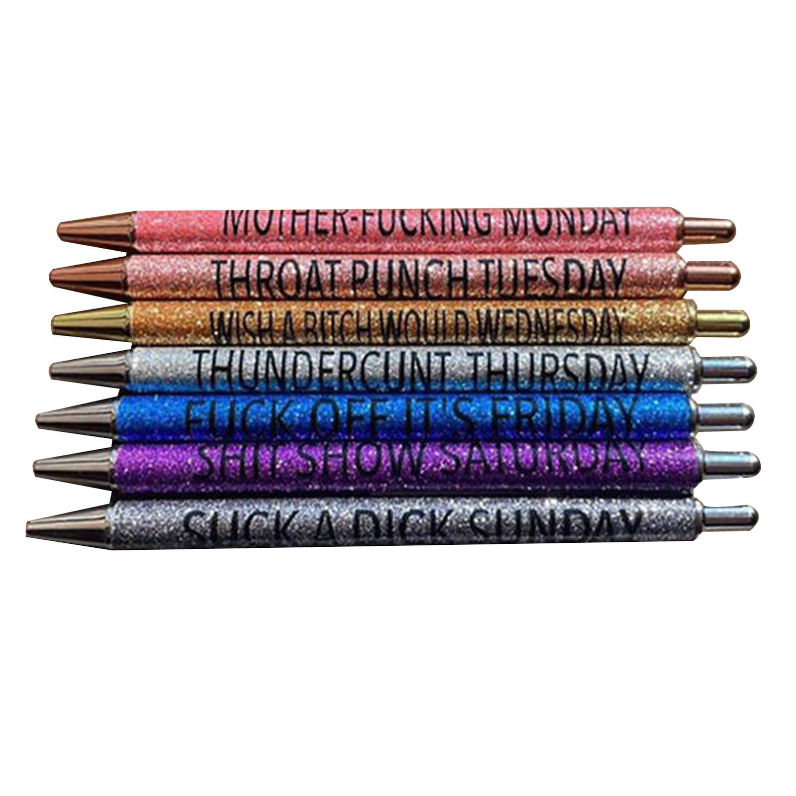 Great Choice Products 7X Funny Pens: Swear Words Daily Pen Set