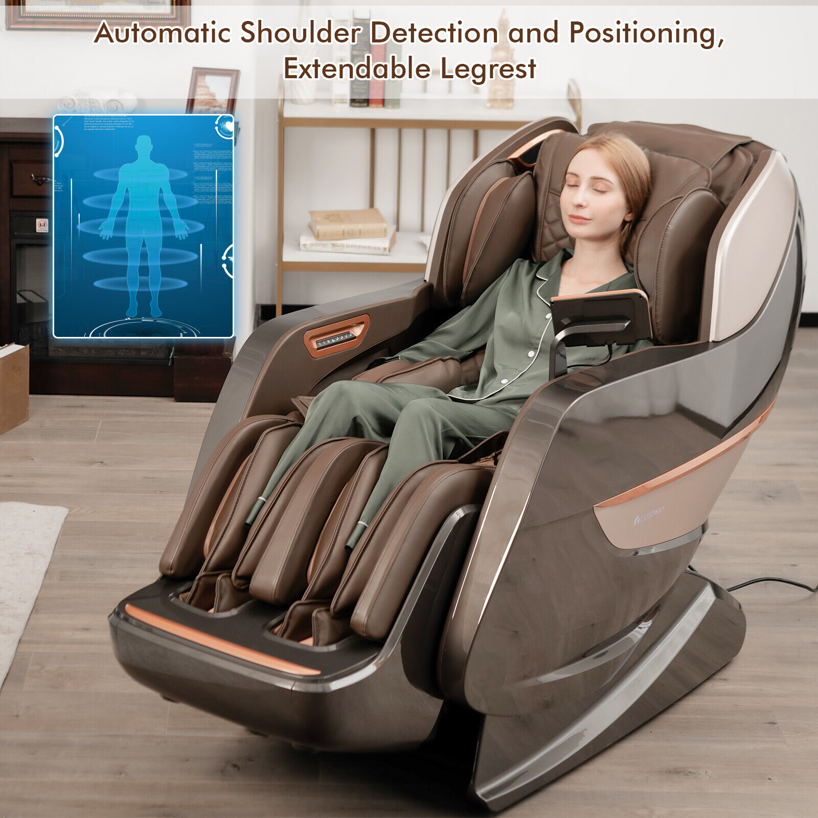 Great Choice Products Sl Track Massage Chair W/ 5 Massage Techniques 3 Adujstable Speeds & Widths