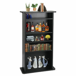 Great Choice Products Dvd Cd Multimedia Cabinet Storage Adjustable 5 Layers Book Shelf Media Tower
