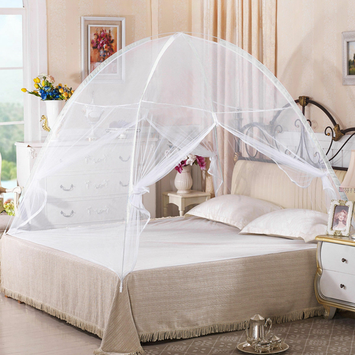 Great Choice Products Folding Mosquito Net Tent Bed Portable Anti Zipper Mosquito Bites Pop Up Net