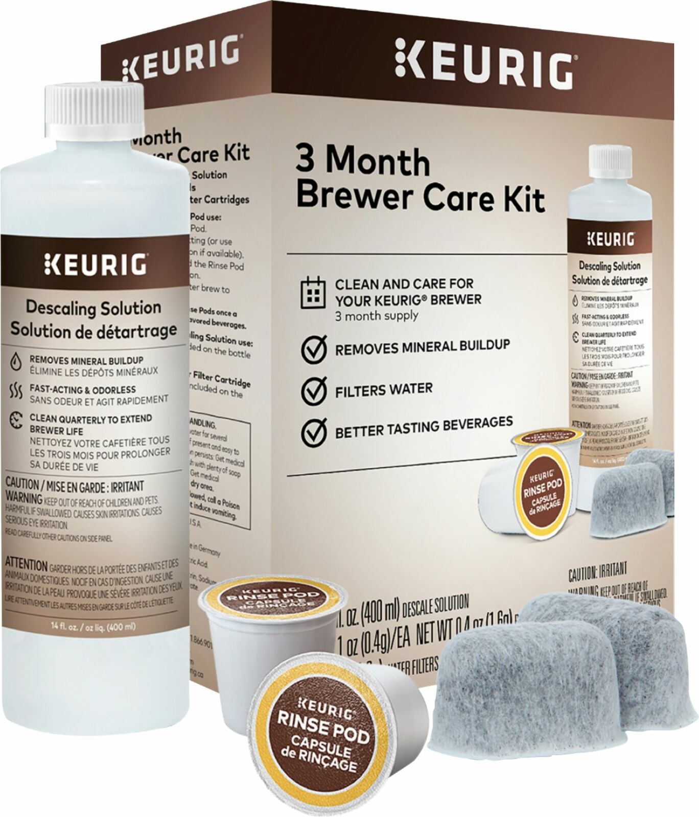 Keurig 3-Month Brewer Care Kit for Most Keurig Coffee Makers