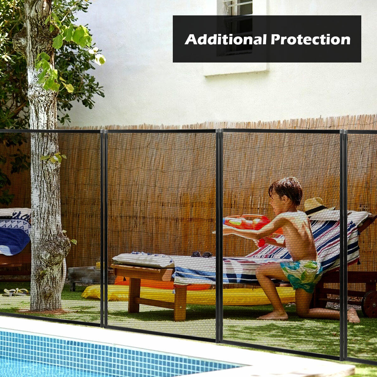 Great Choice Products 4'X48' Swimming Pool Fence Garden Fence Child Barrier Safety W/2 Size Sleeves