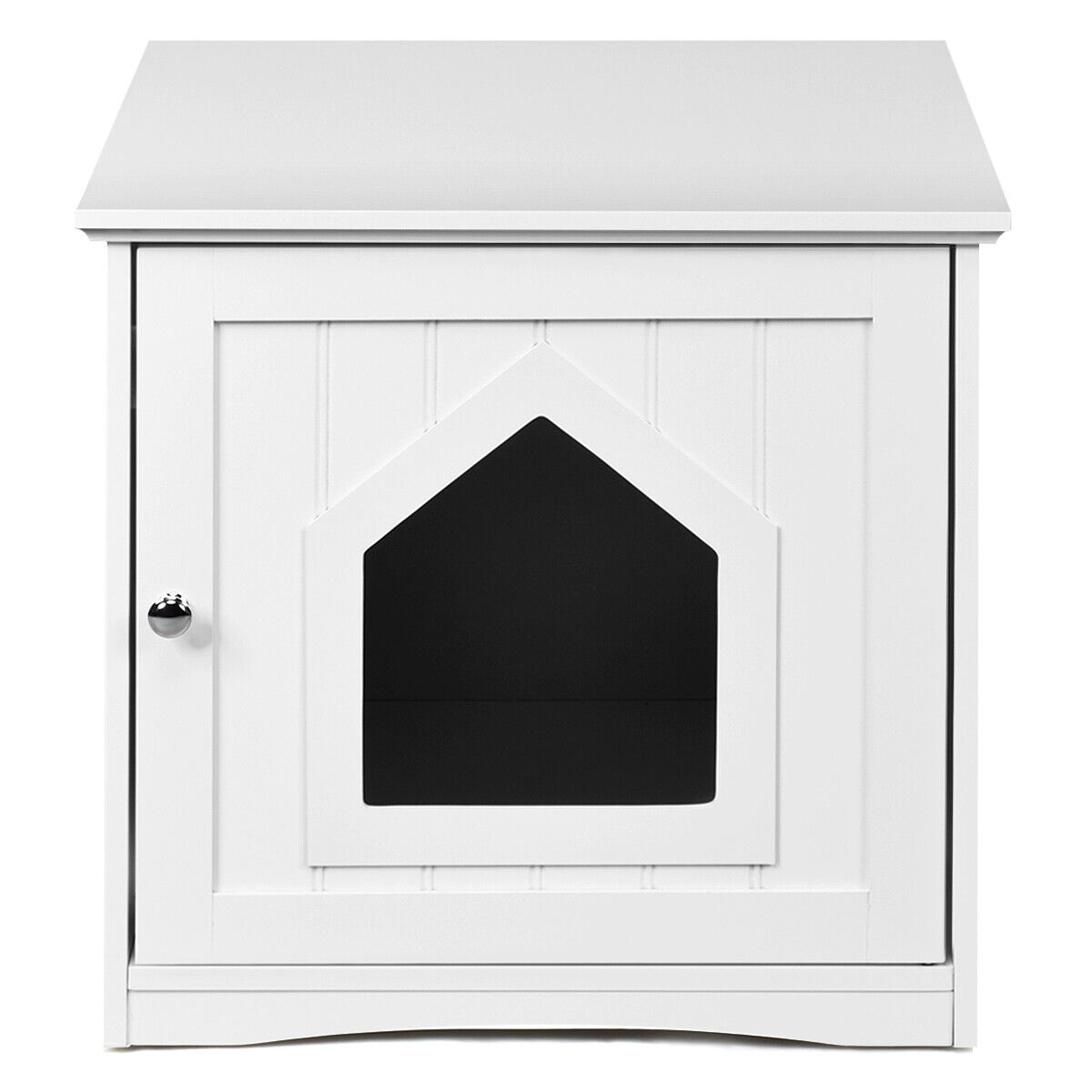 Great Choice Products Multi-Function Pet Cat House Weatherproof W/Hole Outdoor Indoor Decoration White