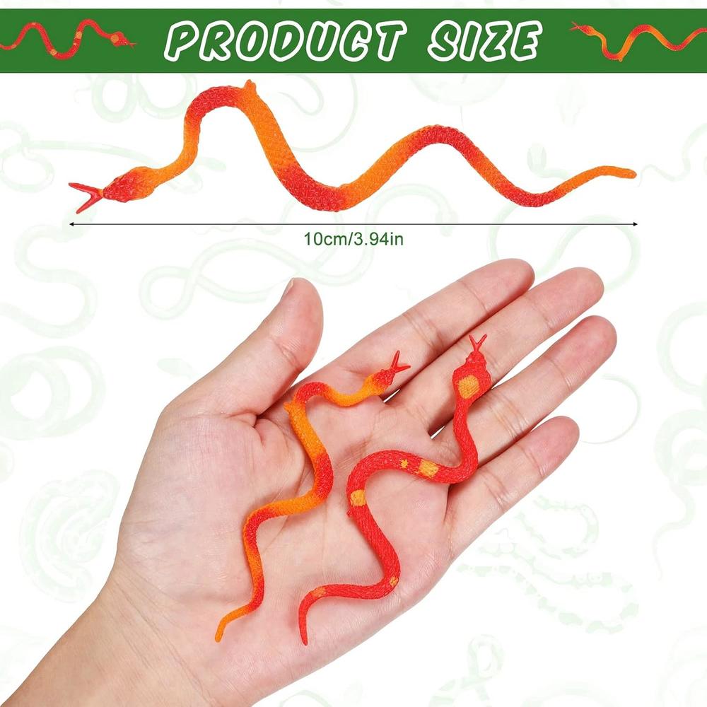 Great Choice Products 120 Pcs Plastic Snakes Mini Fake Snake Assorted ...