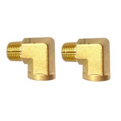 Great Choice Products 2 Pcs 90 Degree Barstock Street Elbow, 1/2" Npt Male Pipe X 1/2" Npt Female Brass Pipe Fitting