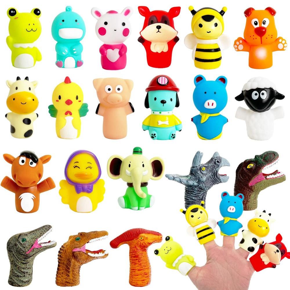 Great Choice Products 20 Pcs Animal Finger Puppets,Finger Puppets For Kids,Finger Puppets Toys For Story Time, Shows, Playtime, Schools