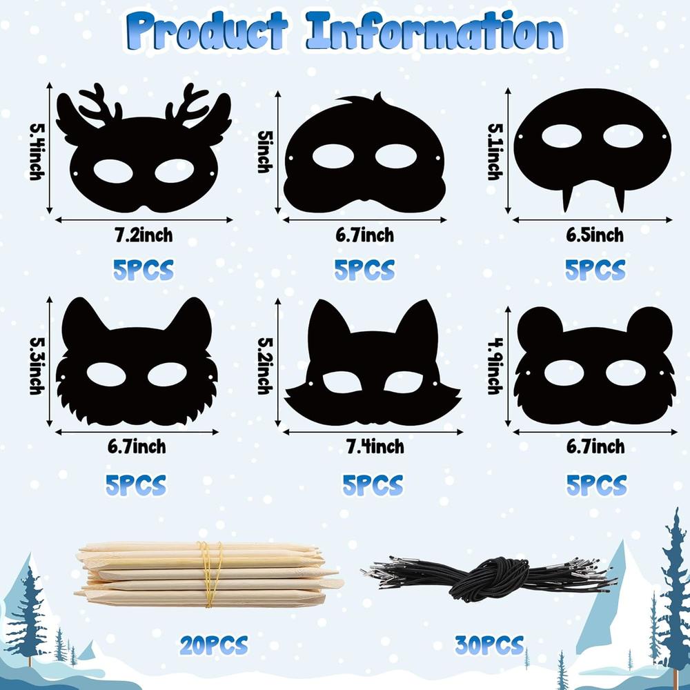 Great Choice Products 30Pcs Axolotl Scratch Mask Gift Set, Diy Magic ...