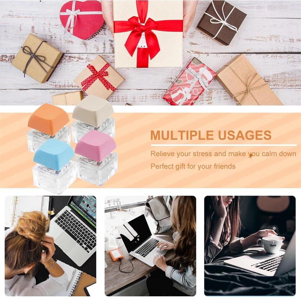 Great Choice Products 4Pcs Keyboard Fidget Keychain, Removable ...