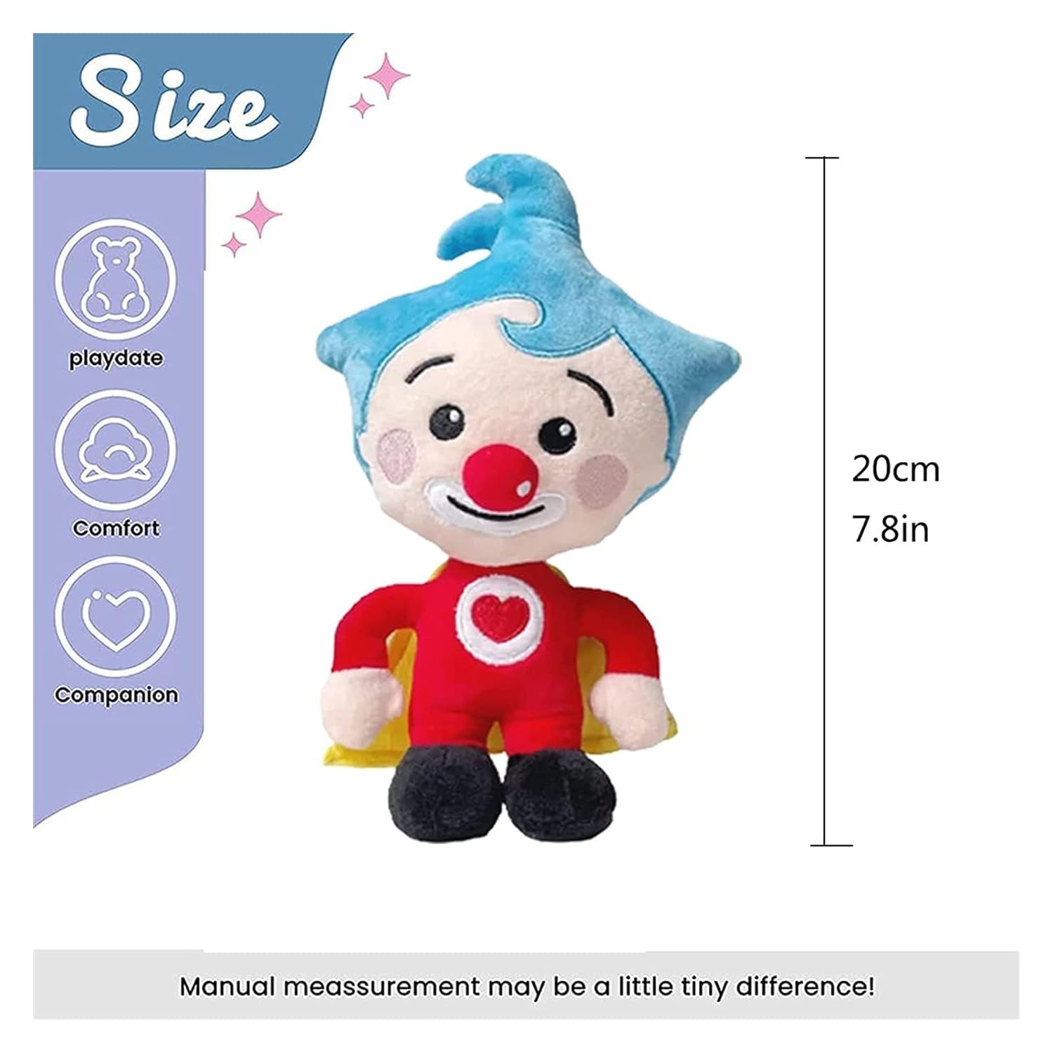 Great Choice Products 7.8In Plim Plush Clown,Cartoon Animation Stuffed Clown Doll Toy For Child'S Progress Reward