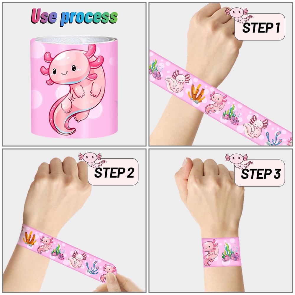 Giegxin 48 Pcs Axolotl Party Favors - Cute Mini Notebooks And Pencils Set For Birthday Goodie Bags